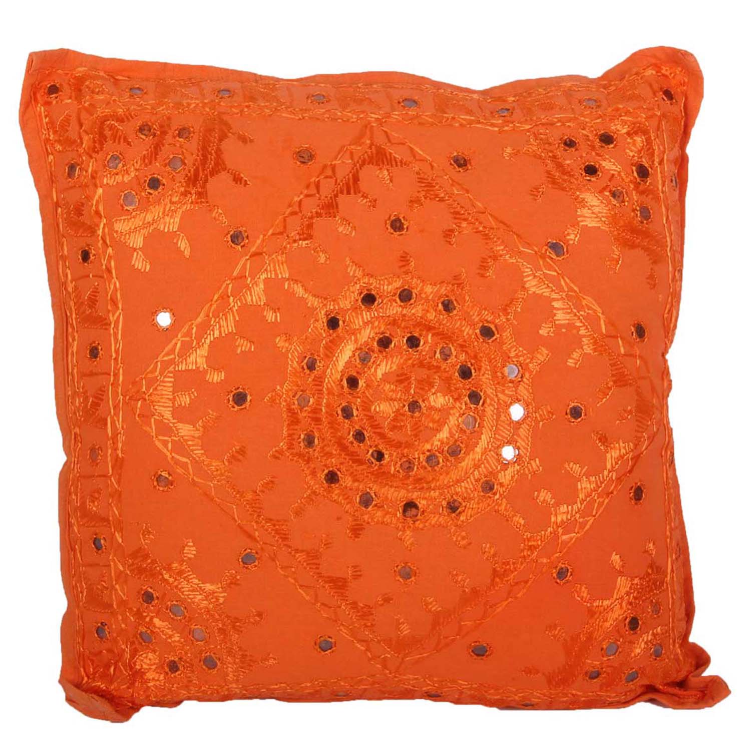 Pailletten Kissen Yuva - Orange