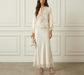 Silk Embroidered Blouse - M