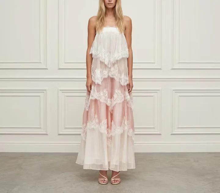 Tiered Ruffle Maxi - L