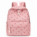 MamaRaya Personalized Patterned Corduroy Backpack - Pink Strawberry