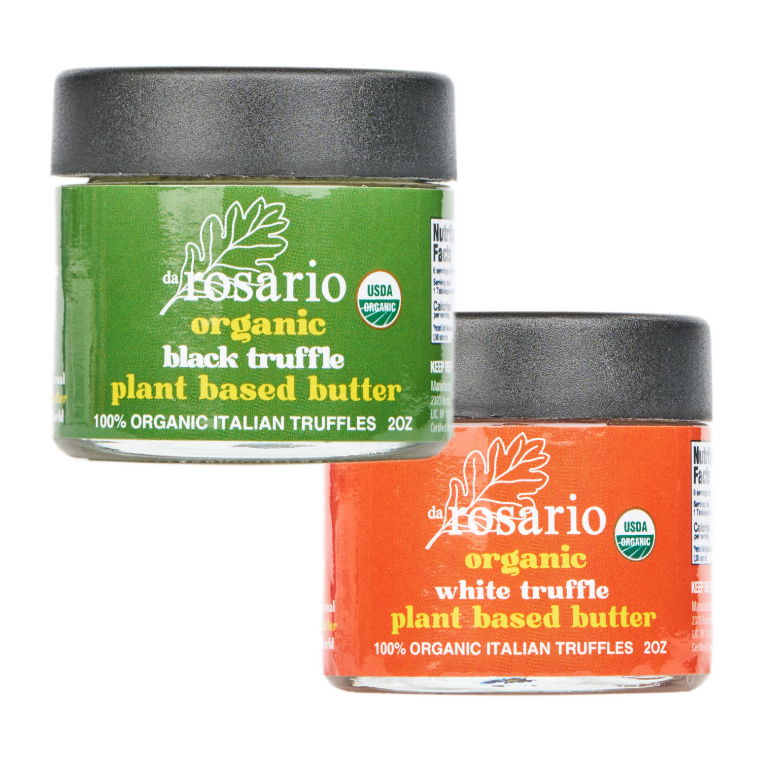 daRosario Organic Plant Based White Truffle Butters set 2oz Ea.