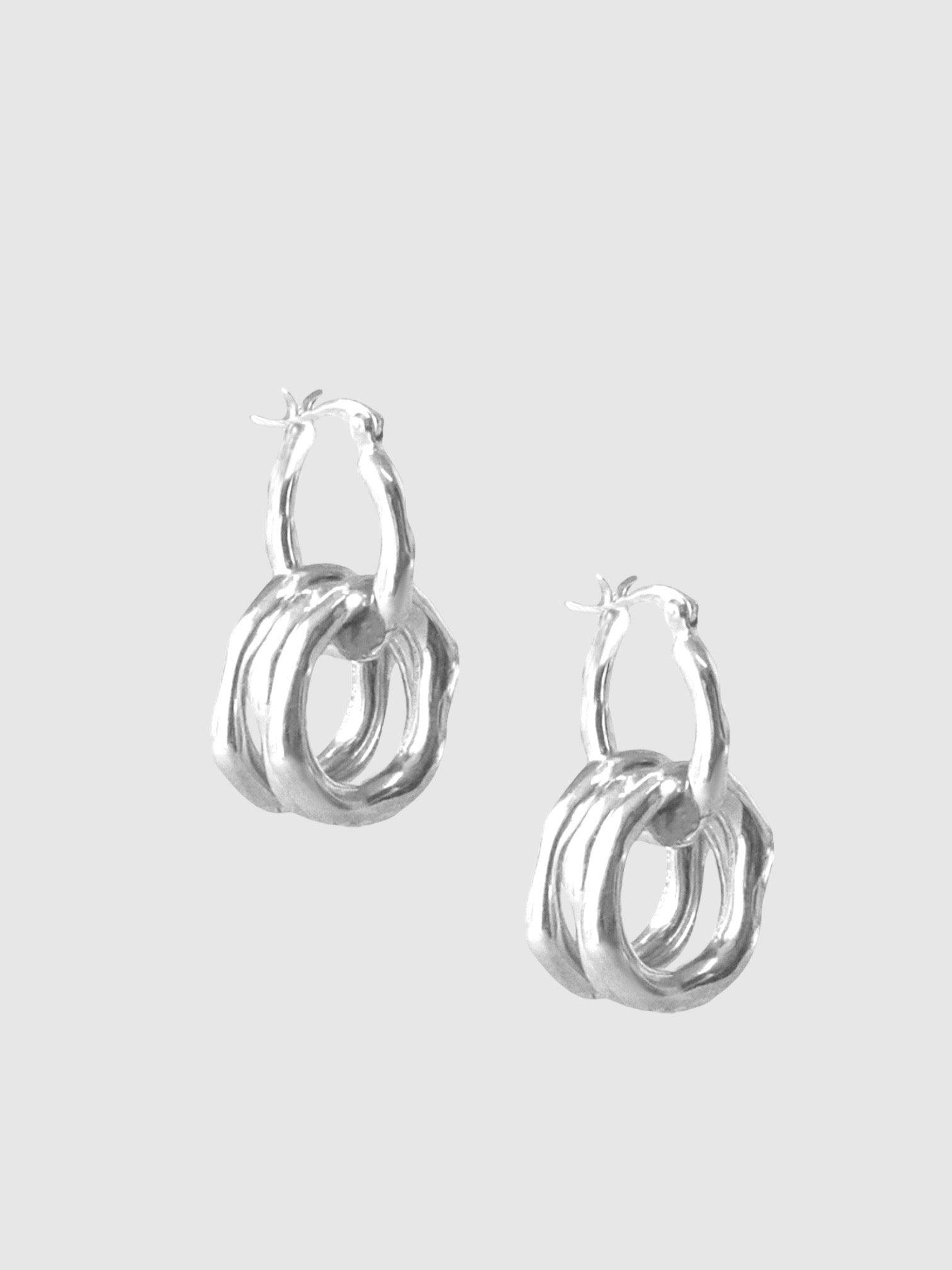 Pond modular chainlink earrings - Sterling Silver