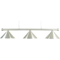 SAM Pool Table Lamp - 3 Shades - Brushed Steel