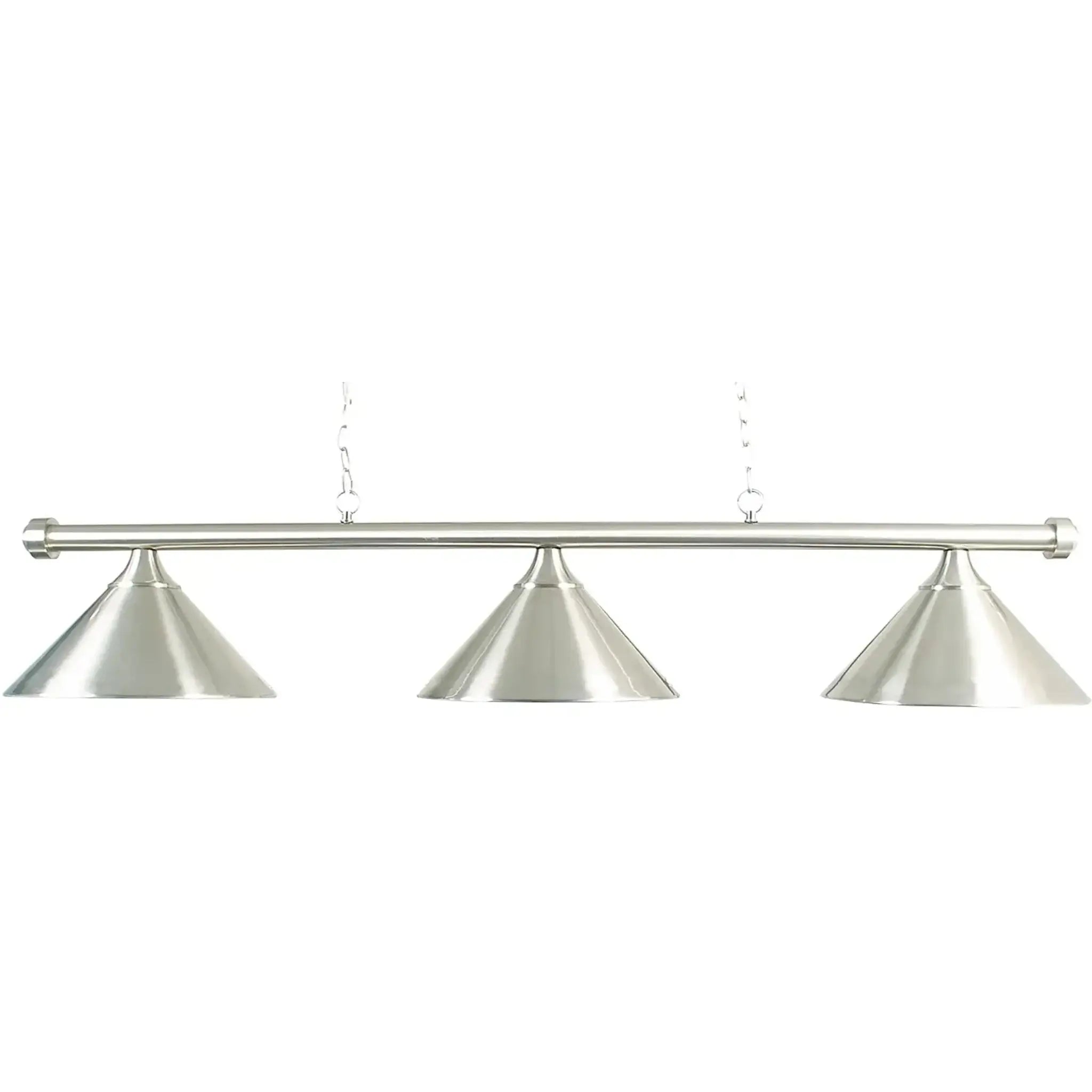 SAM Pool Table Lamp - 3 Shades - Brushed Steel