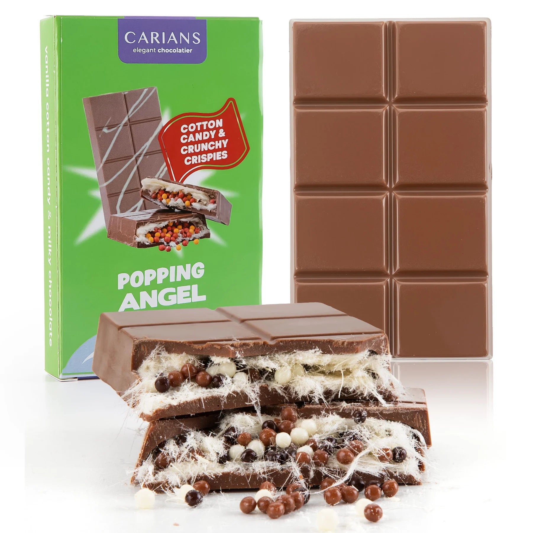 Carians Popping Angel Hair Chocolate Bar - Quantity of 5 (Save 5%)
