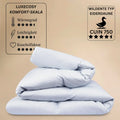 Premium Daunendecke Wildentendaune Typ Eiderdaune - 240x220 cm / Winterdecke