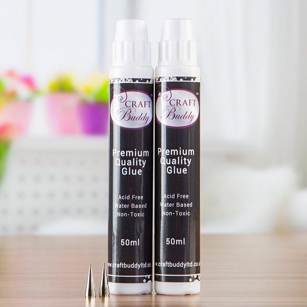 Craft Buddy Premium Glue Set of 2 with Fine Tips