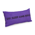 Gaming Cushion - Eat, Sleep, Game. Repeat (Purple) - Purple