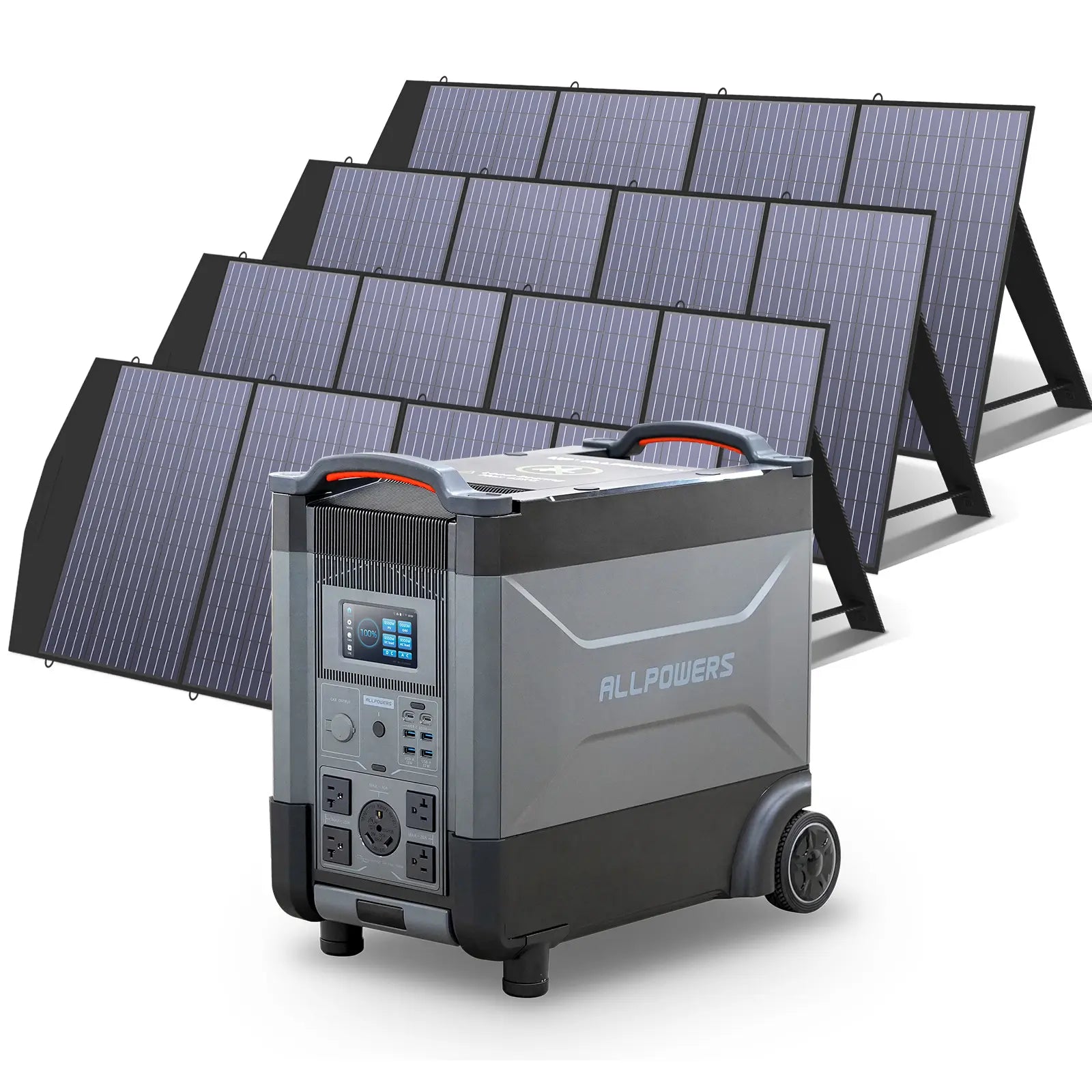 ALLPOWERS 3600W Solar Generator Kit (R4000 V2 + SP033 200W Solar Panel) - R4000 +4PCS SP033 200W Solar Panel