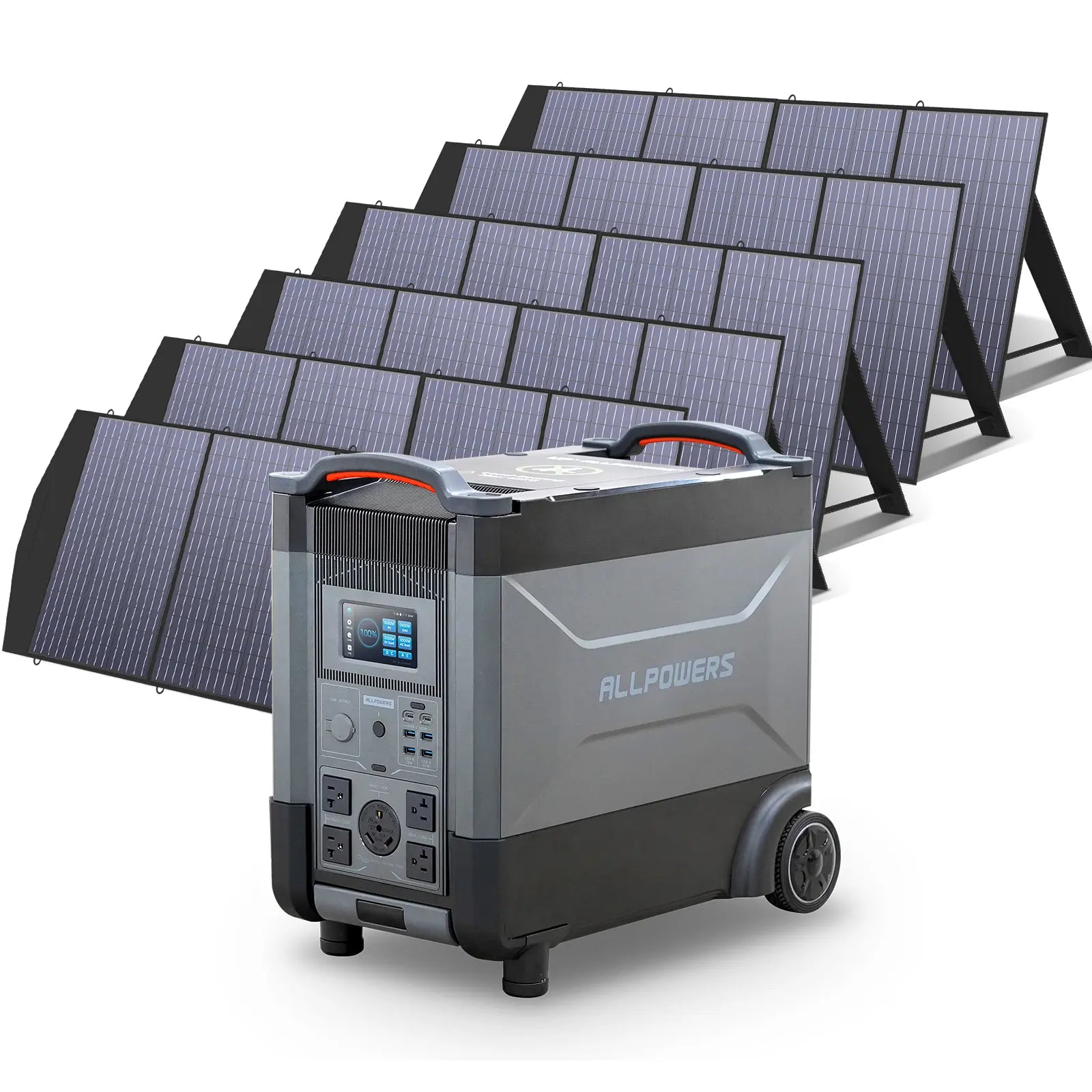 ALLPOWERS 3600W Solar Generator Kit (R4000 V2 + SP033 200W Solar Panel) - R4000 +6PCS SP033 200W Solar Panel