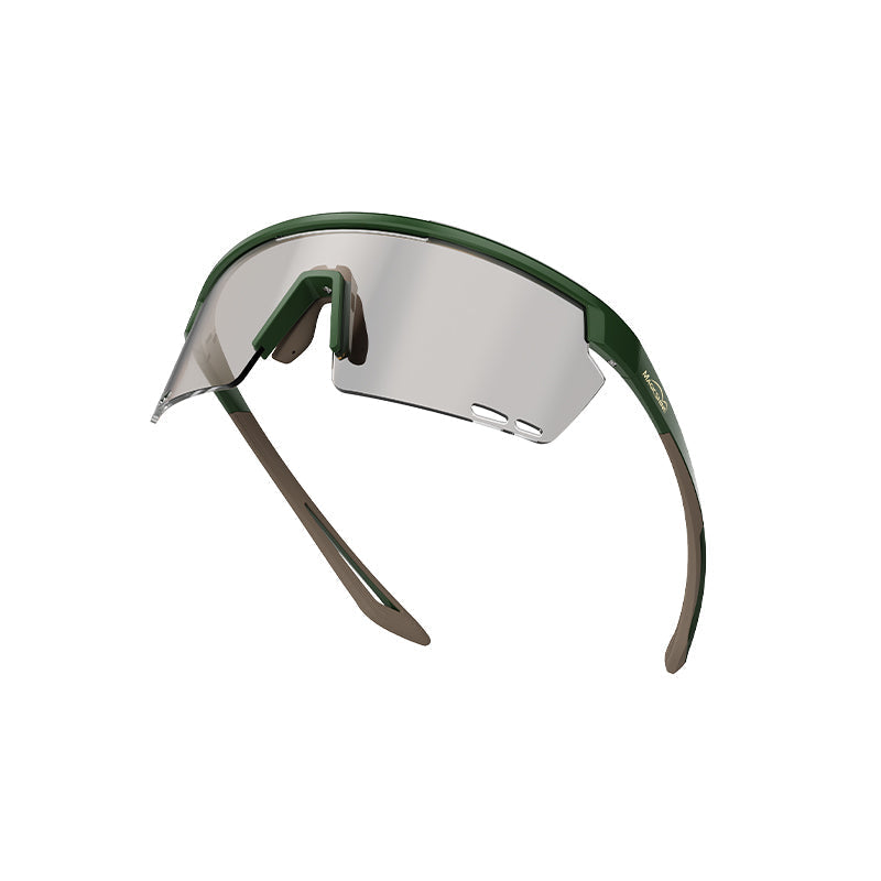 ROULEUR Photochromic Sports Sunglasses - Matt Green + Brown