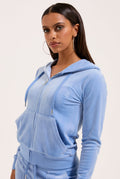 DELLA ROBIA CLASSIC VELOUR ROBERTSON HOODIE - XS / Blue