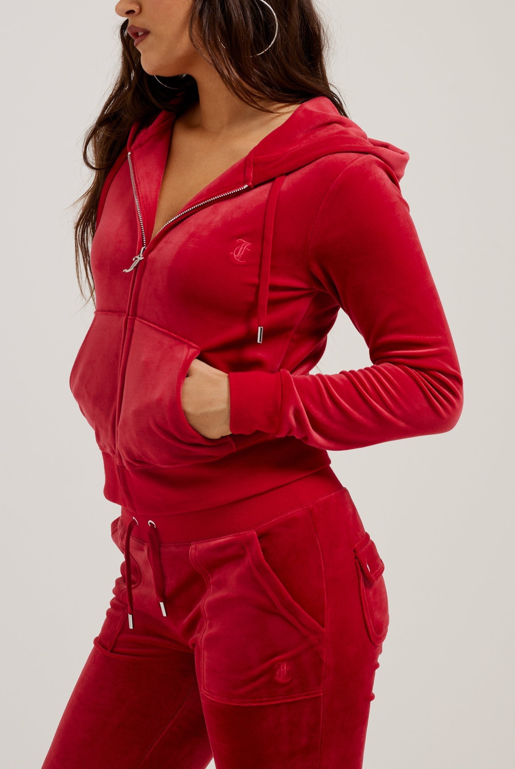 ASTOR RED CLASSIC VELOUR ROBERTSON HOODIE - XXS / Red