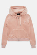 PALE PINK CLASSIC VELOUR ROBERTSON HOODIE - L / Pink