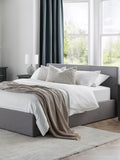 Rialto Ottoman King Size Bed Light Grey Spacious and Stylish Bed Frame