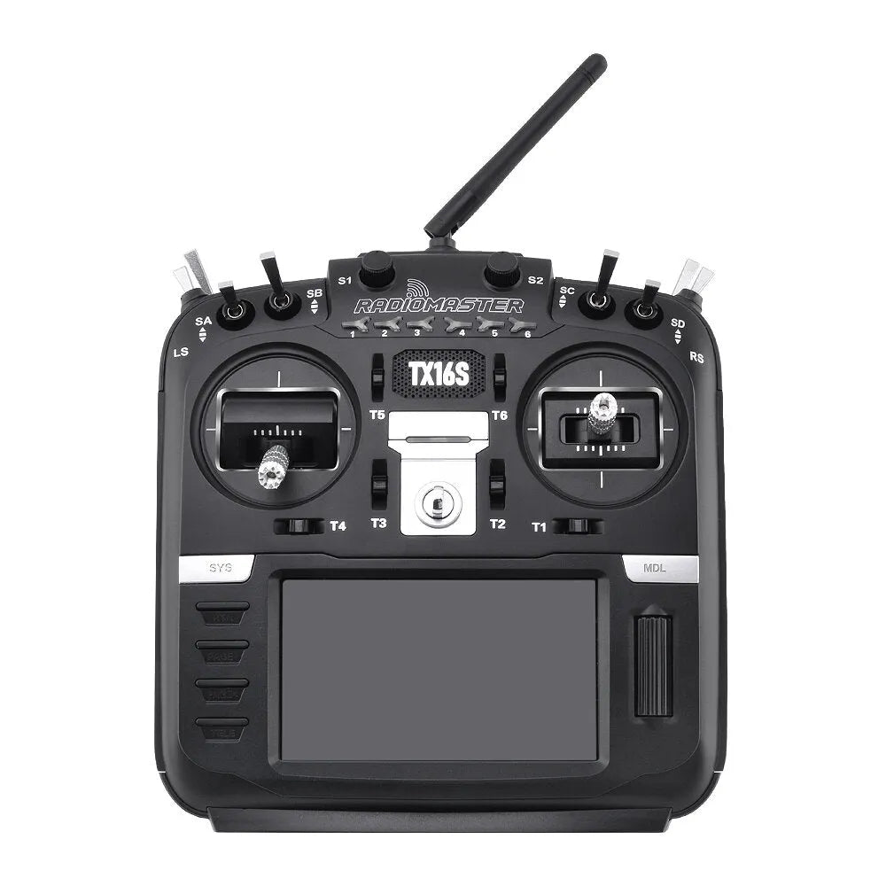 RadioMaster TX16S Hall Sensor Gimbals 2.4G 16CH Multi-protocol RF System OpenTX Mode2 Transmitter with TBS MicroTX V2 - - Throttle on the Left / CN