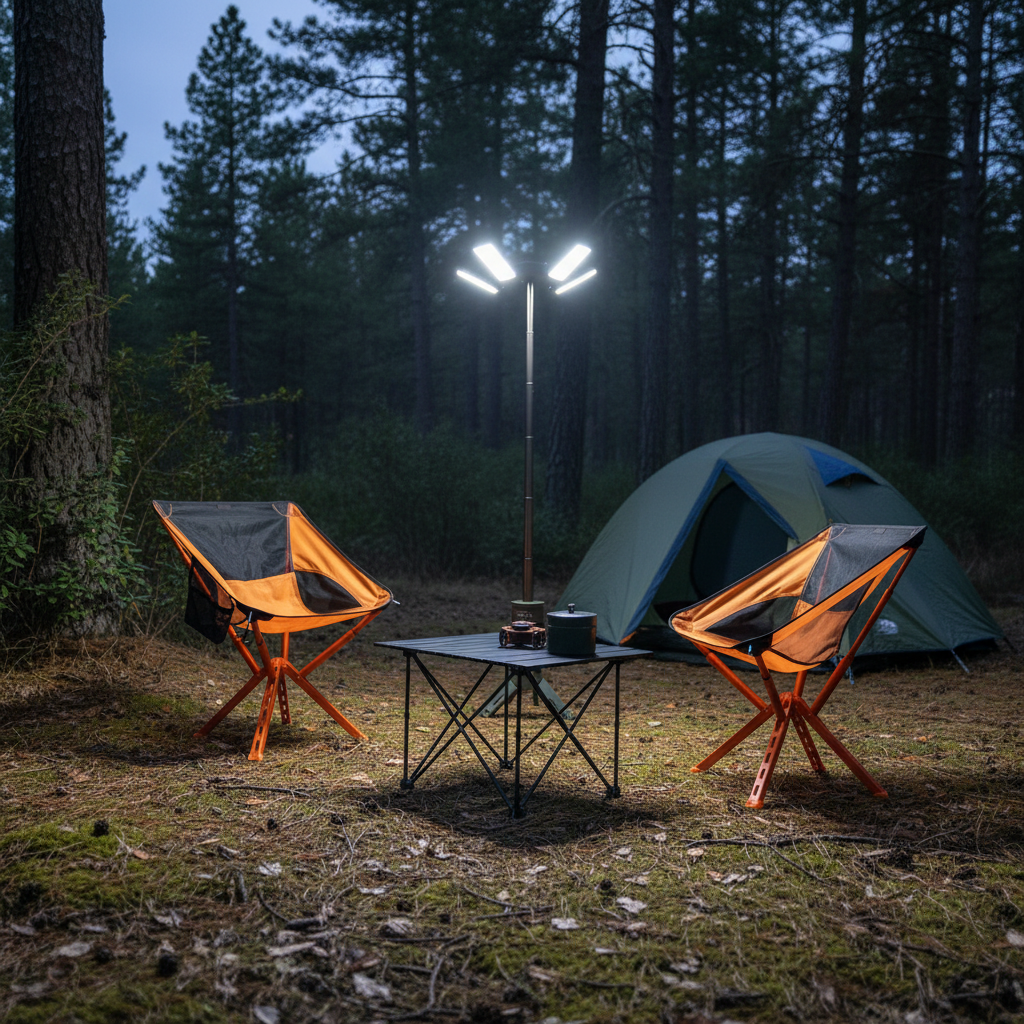 OCTO Teleskopisk Lampe med power bank