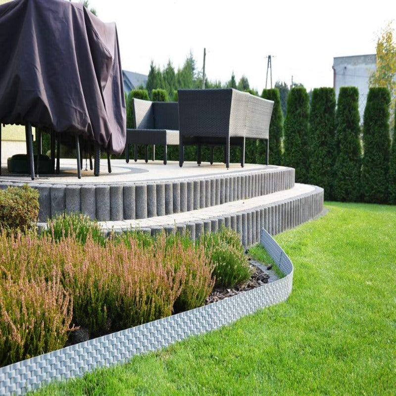 GARTENPALISADE, PALISADE Gartenrand BRAUN 80 cm RATTAN PALISADE