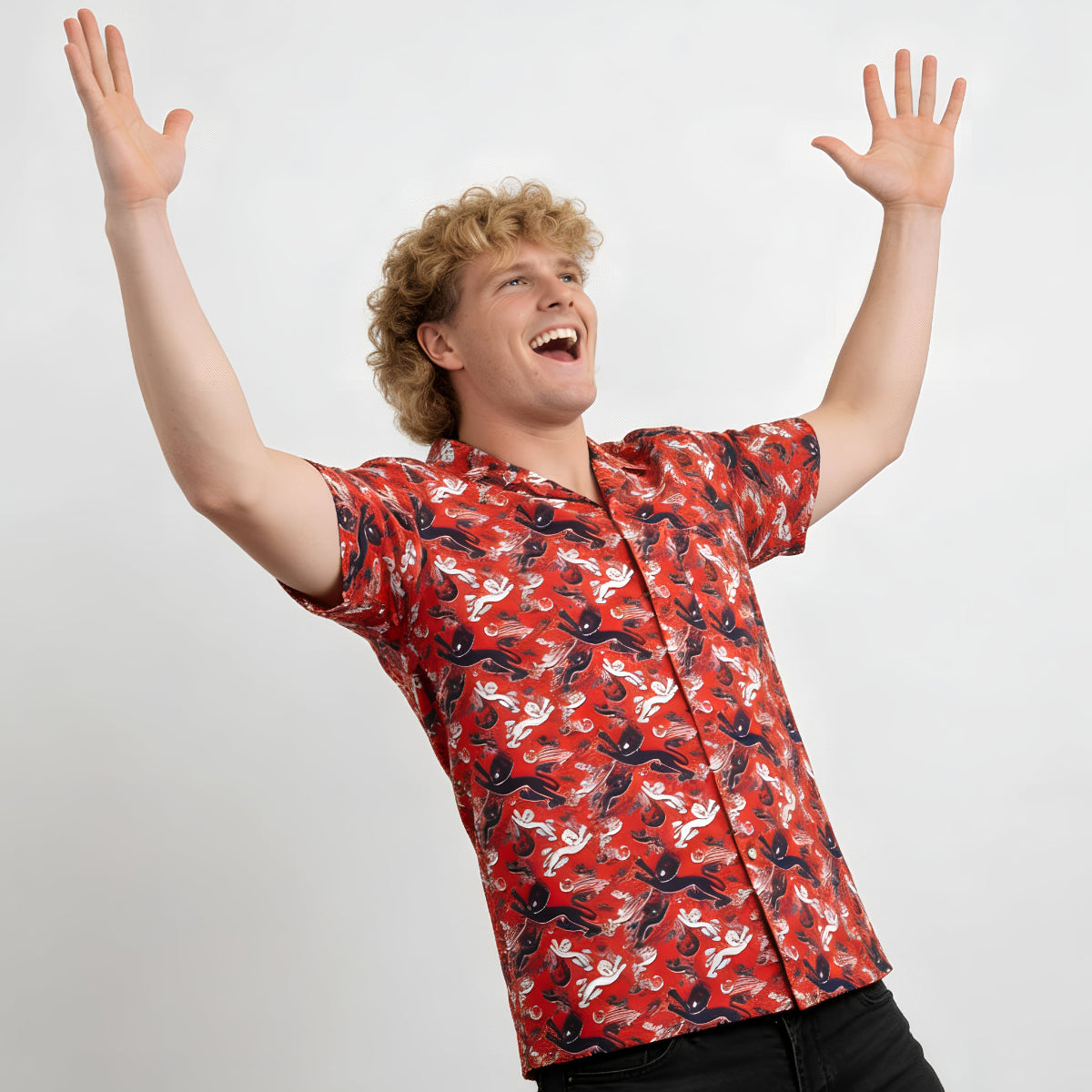 Red England FC Hawaiian Shirt - S