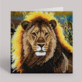 "Resting Lion" Crystal Art Card Kit