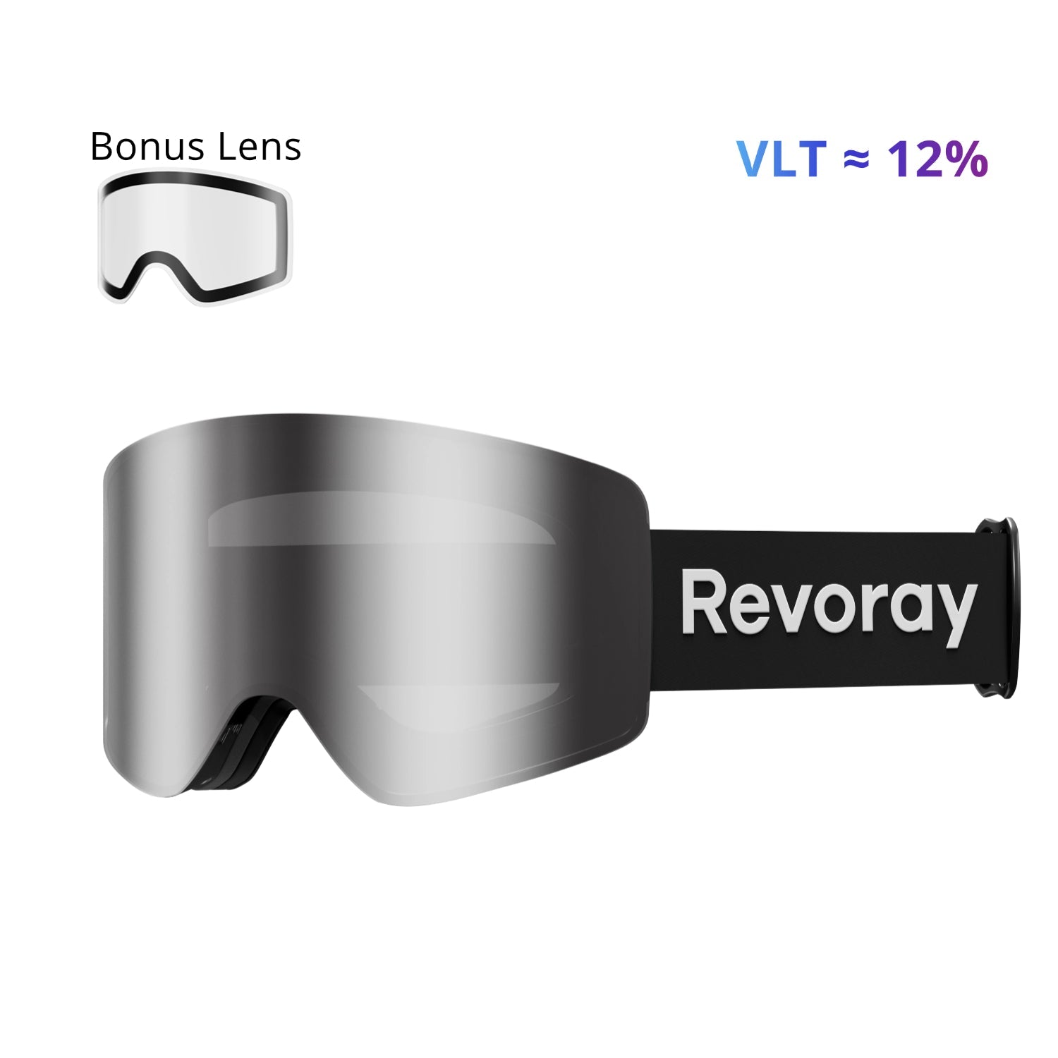Passion M2 Ski Goggles with Replacement Lens - Platinum Lens + Replacement Clear Lens