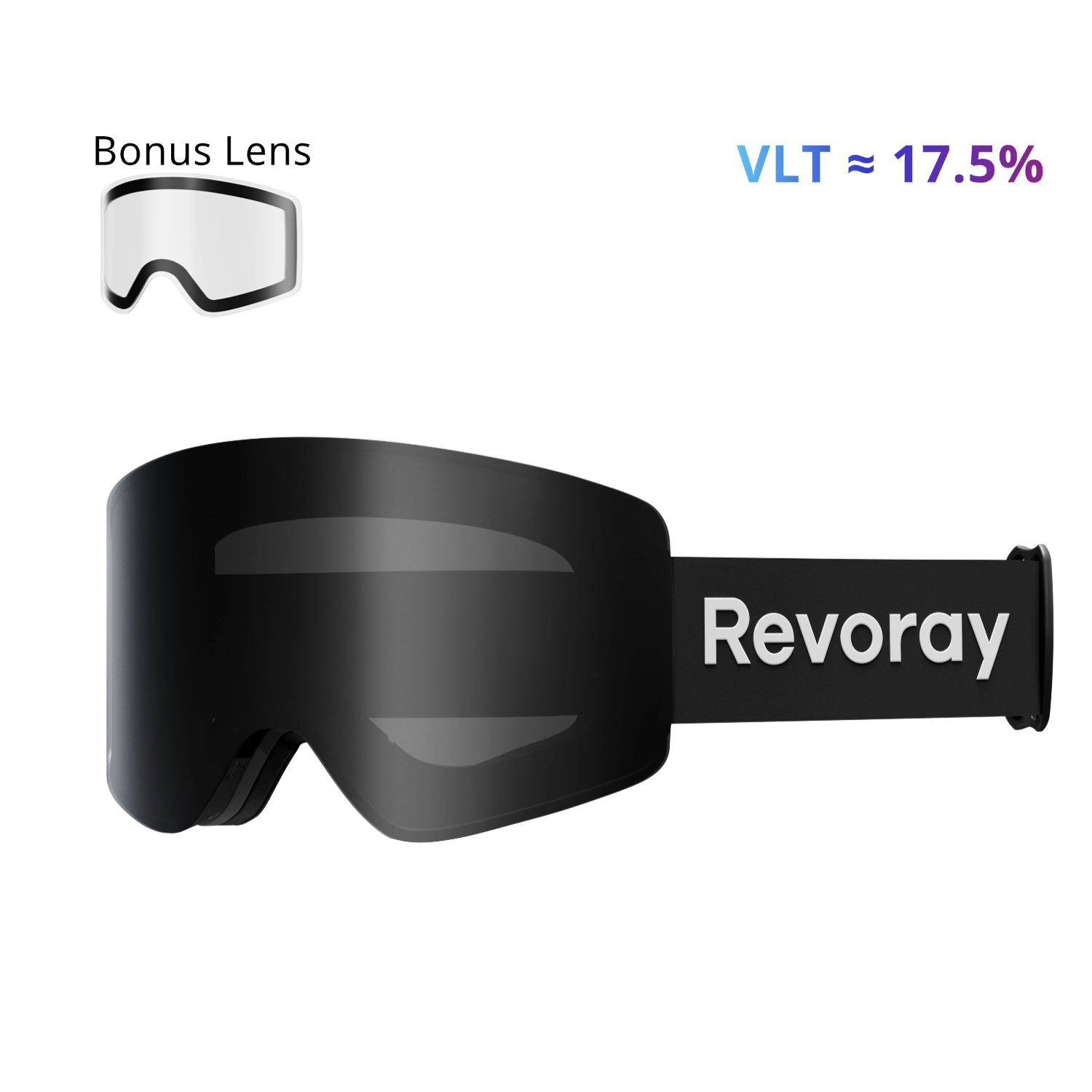 Passion M2 Ski Goggles with Replacement Lens - Silver Lens + Replacement Clear Lens
