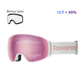 Passion M3 Ski Goggles with Replacement Lens - Light Pink Lens + Replacement Clear Lens
