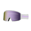Fire N1 Ski Goggles with Italy Anti-Fog Lens, OTG, Full REVO Vacuum Coating - Dream Purple Lens + White Strap