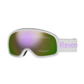 Fire N2 Ski Goggles with Italy Anti-Fog Lens, OTG, Full REVO Vacuum Coating - Dream Purple Lens + White Strap