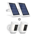 Ring Spotlight Cam Pro (Battery) + Wasserstein Solar Panel Bundle - White / 2 Pack