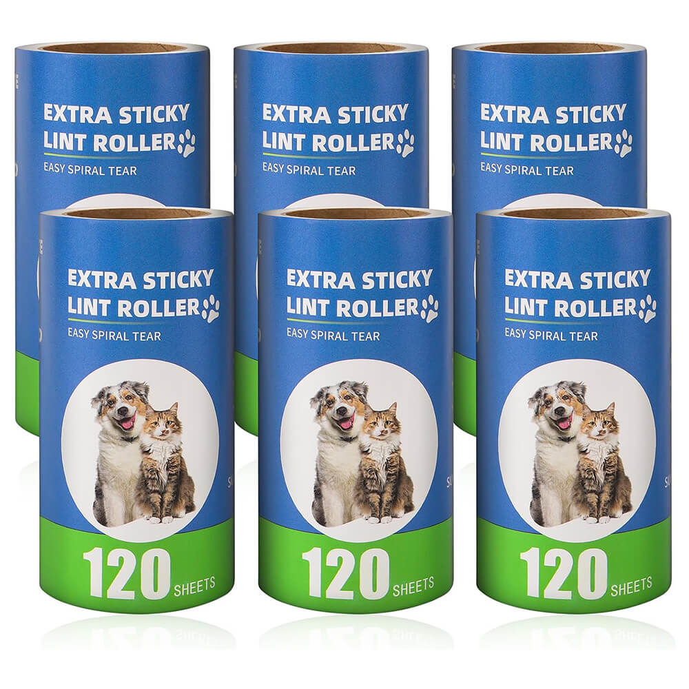 Extra Sticky Lint Roller Refills 2/6/10 Pack fit 3.8"-4" Standard Size Lint Roller Sticker - 6 Pack