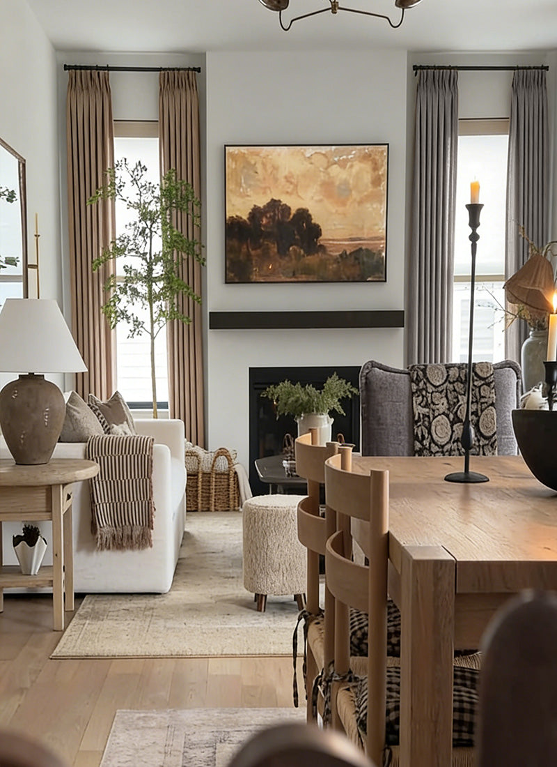 Romantic Jacquard Chenille Blackout Curtains for Living Room
