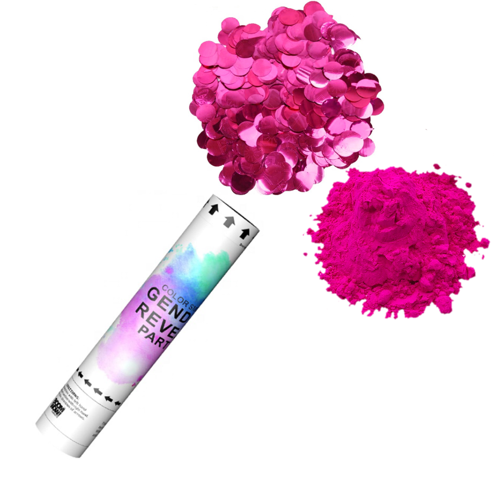 Confetti- en rookkanon (Roze)