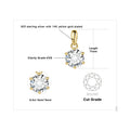 Exquisite Moissanite D Color Round Pendant Necklace in 925 Sterling Silver - A Timeless Elegance for Women - 0.5Ct Yellow Color / Gra Certificate