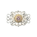 Schließe für Kropfkette 925 Silber Trachtenschmuck pink