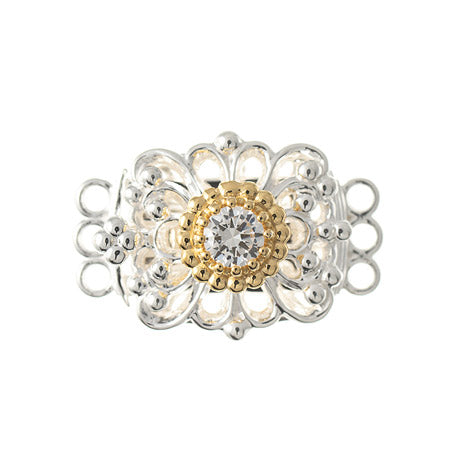 Schließe für Kropfkette 925 Silber Trachtenschmuck weiss