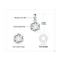 Exquisite Moissanite D Color Round Pendant Necklace in 925 Sterling Silver - A Timeless Elegance for Women - 1.5Ct Silver Color / Gra Certificate
