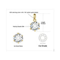 Exquisite Moissanite D Color Round Pendant Necklace in 925 Sterling Silver - A Timeless Elegance for Women - 2Ct Yellow Color / Gra Certificate