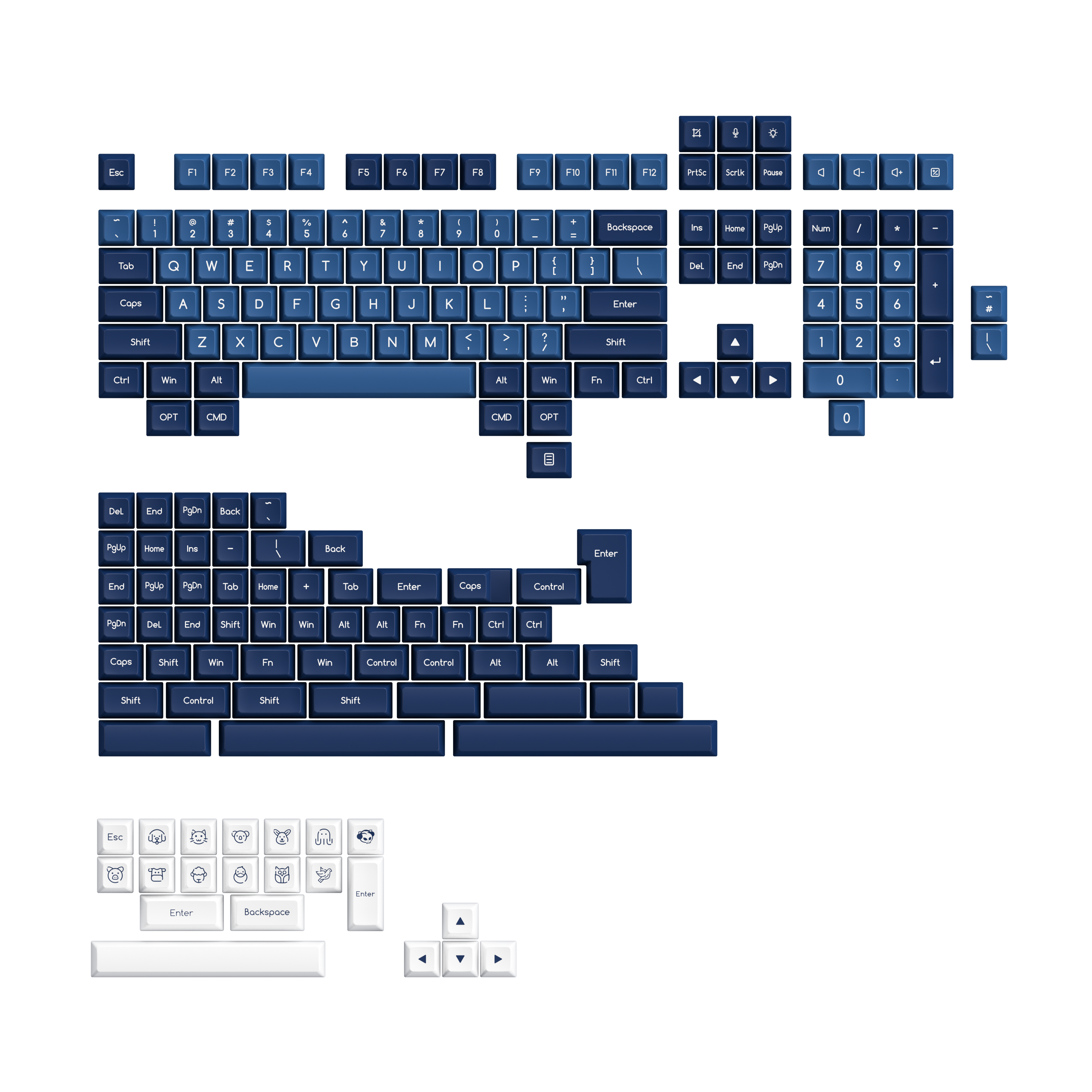 Ocean Star ABS SAL Keycap Set (195-Key) - SAL