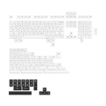 Black on White ABS SAL Keycap Set(195-Key) - SAL