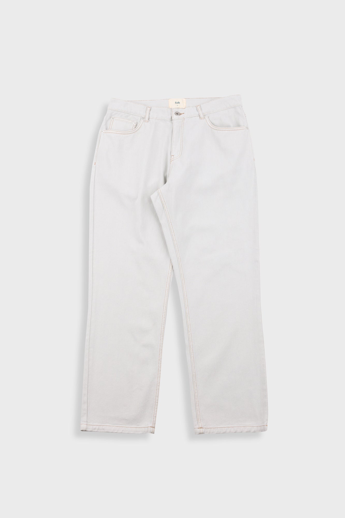 5 Pocket Trouser - Soft Grey Denim - 38