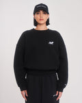 Embroidered Crewneck - L / Black