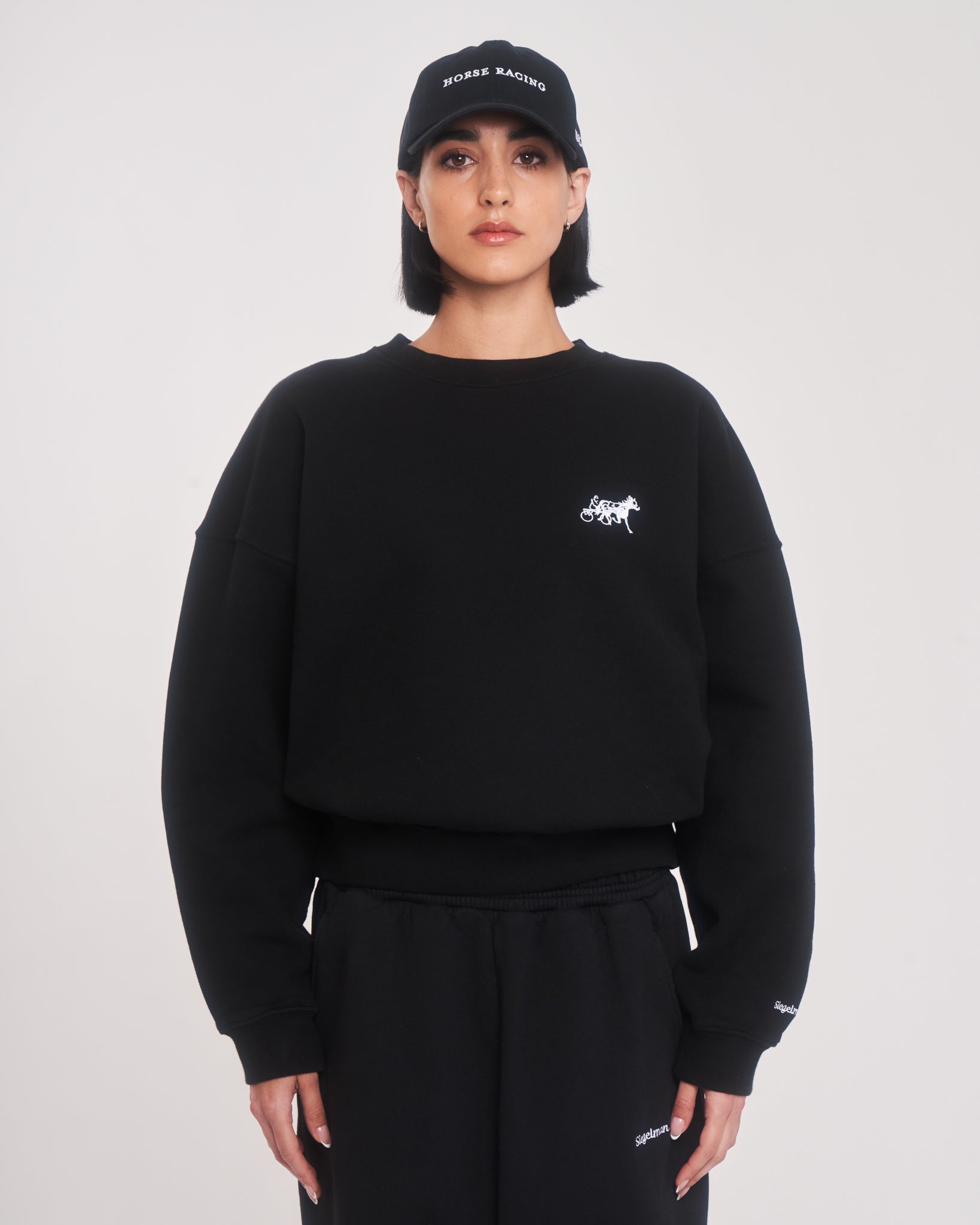 Embroidered Crewneck - L / Black