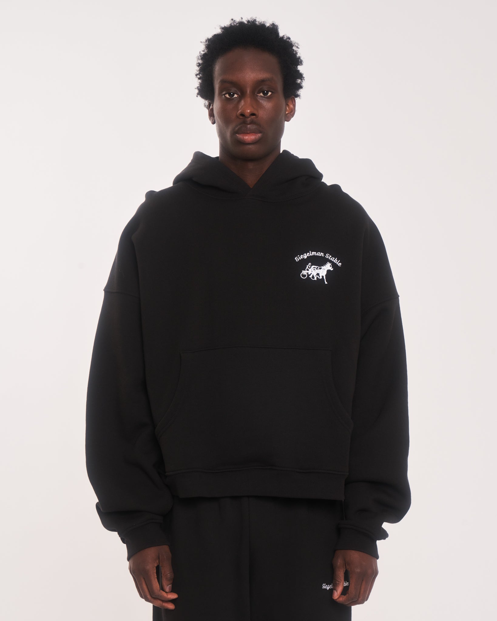 Embroidered Hoodie - XS / Black