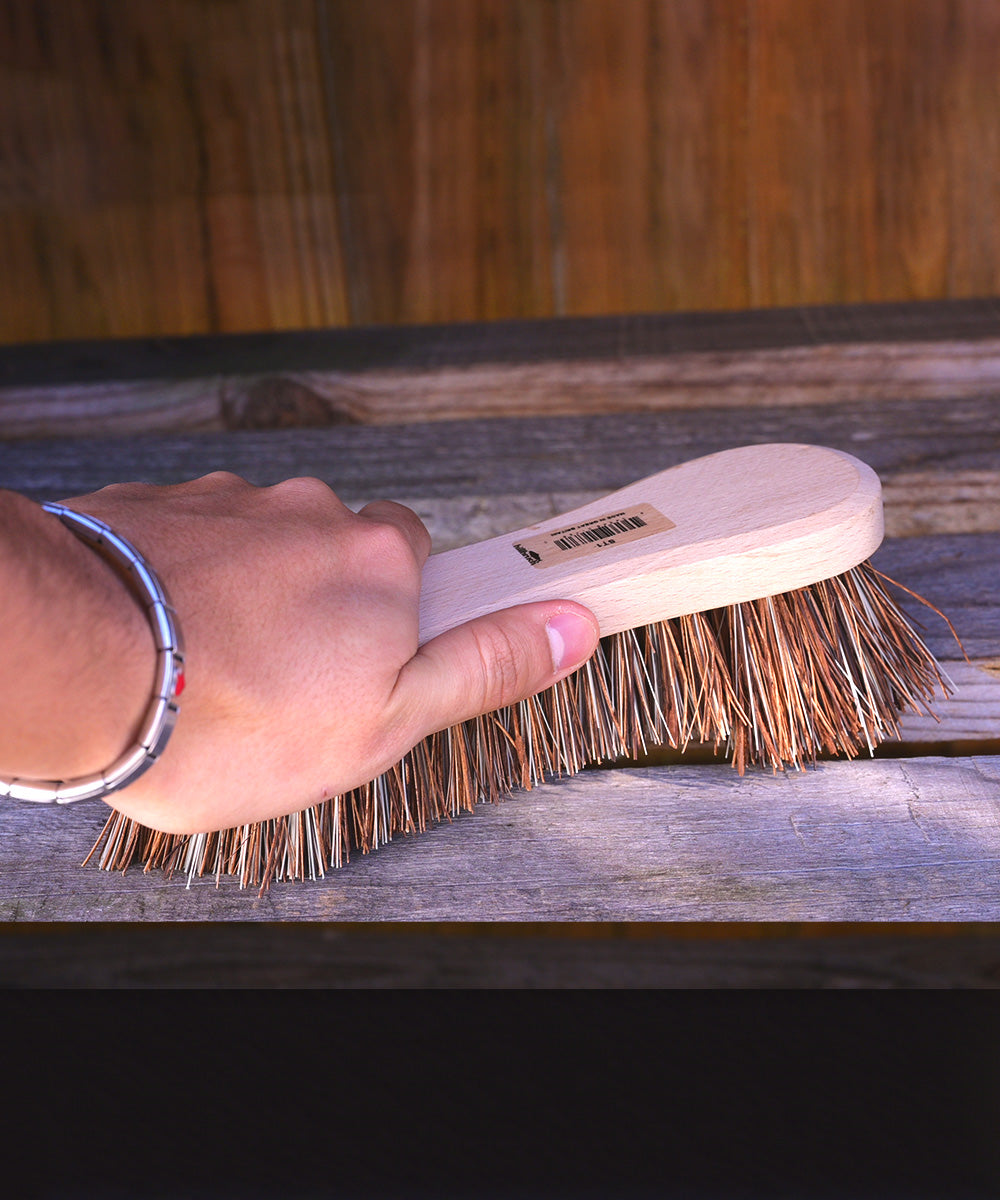 Finest by Hillbrush Quality Wooden Scrubbing Brush  - Stiff - Union / 219mm 65mm 67mm