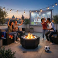 SUNJOY 66CM Hexagon Smokeless Fire Pit with Poker
