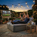 SUNJOY 2-Person Lounge Sofa with Adjustable Backrest