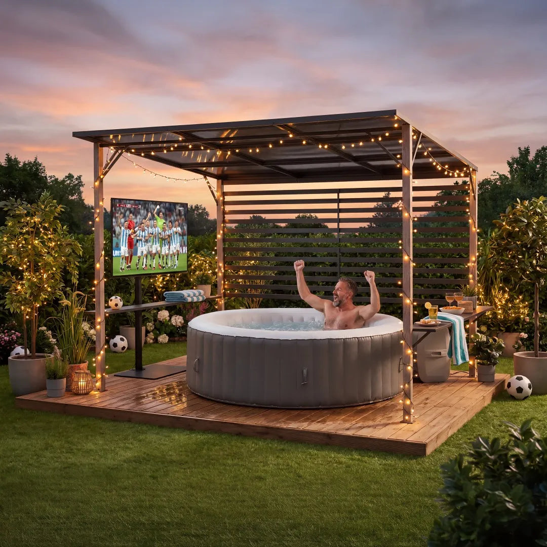 DENALI Steel Whirlpool Pergola - 252cm x 282cm