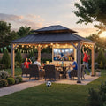 Cedar Wood Gazebo RYSY - 390cm x 450cm