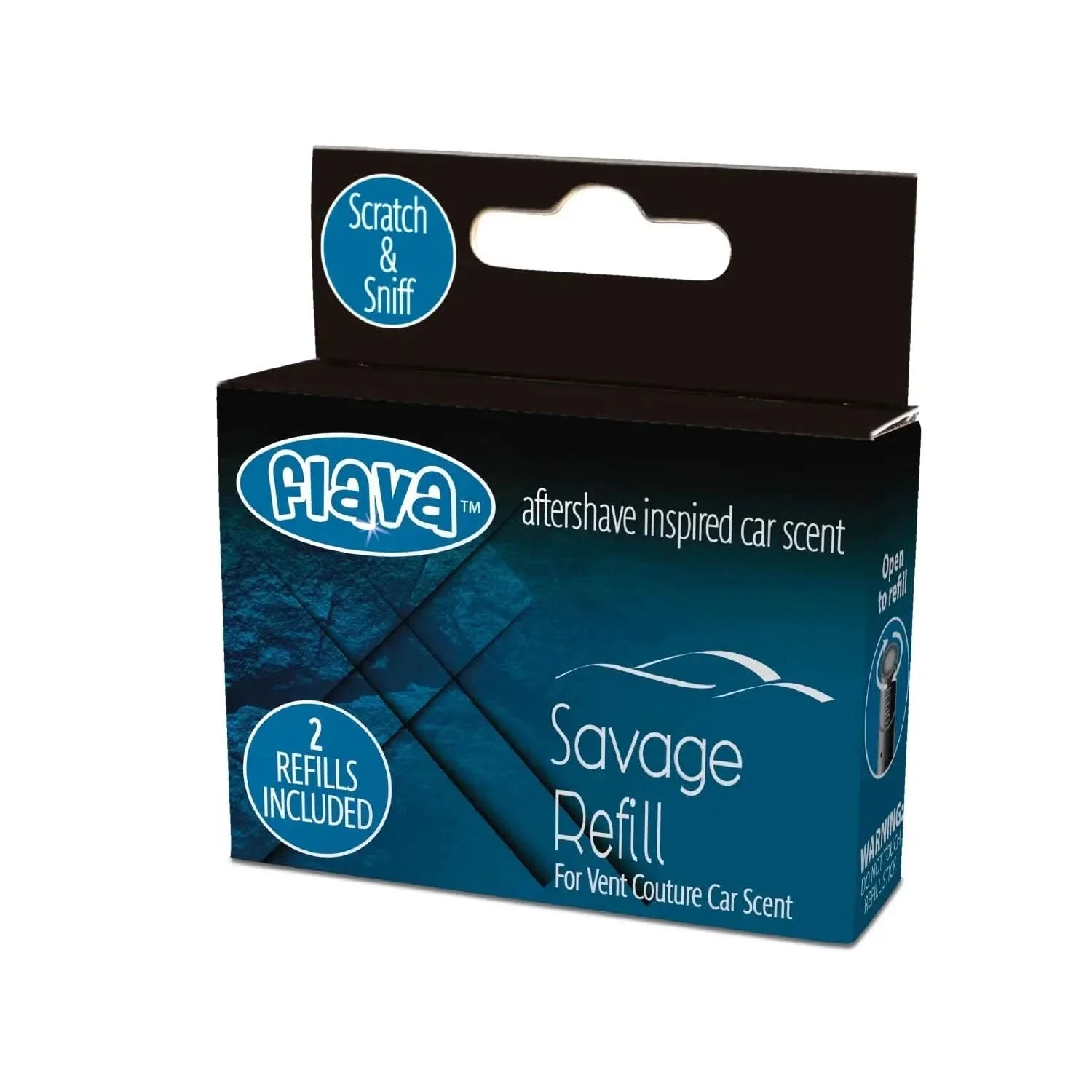 Flava Couture 2 Pack Refill Stick For Refillable Vent Car Air Fresheners - Savage